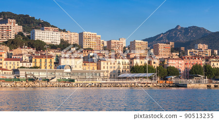 Ajaccio port panorama, coastal summer landscape Ajaccio port panorama, coastal summer landscape 90513235