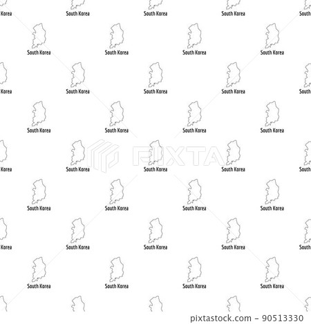 South Korea map thin line vector simple 90513330