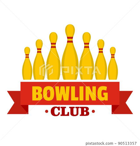 Bowling emblem logo, flat style Bowling emblem logo, flat style 90513357
