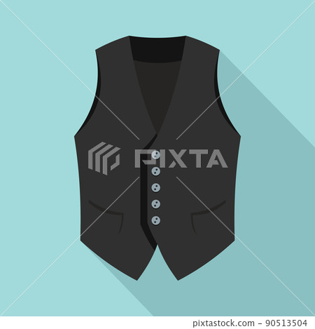 Actor vest icon, flat style Actor vest icon, flat style 90513504
