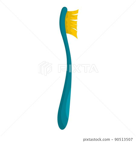 Cleaning toothbrush icon, flat style Cleaning toothbrush icon, flat style 90513507