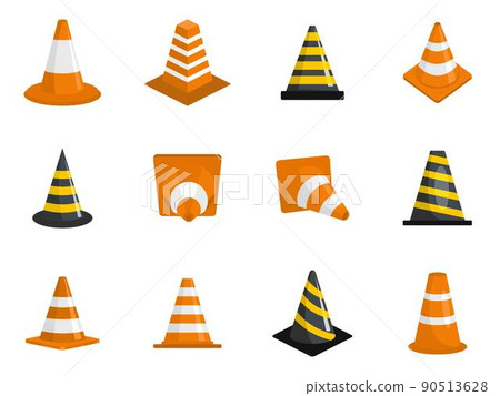 Traffic cone icons set vector isolated 90513628