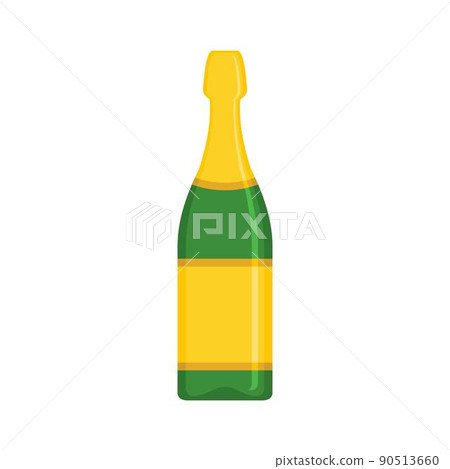 Luxury champagne icon, flat style Luxury champagne icon, flat style 90513660