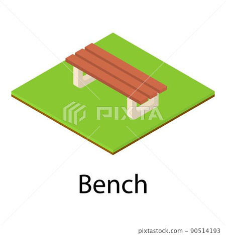 Small bench icon, isometric style - Stock Illustration [90514193] - PIXTA
