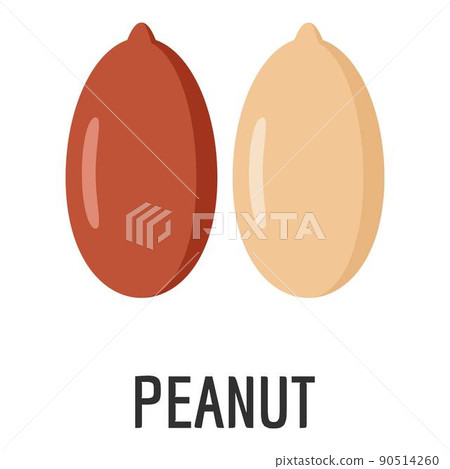 Peanut icon, flat style Peanut icon, flat style 90514260