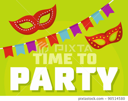 Time to party logo, flat style Time to party logo, flat style 90514580