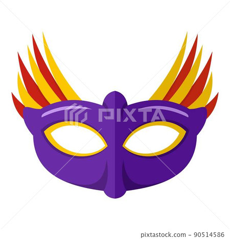 Beautiful mask icon, flat style 90514586