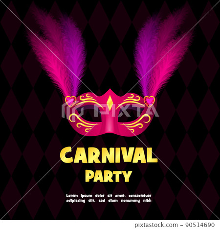 Carnival party logo, realistic style 90514690