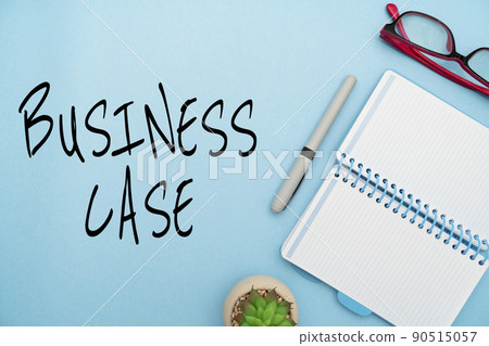Text sign showing Business Case. Conceptual photo Proposition Undertaking Verbal Presentation New Task Flashy School Office Supplies, Teaching Learning Collections, Writing Tools, 90515057