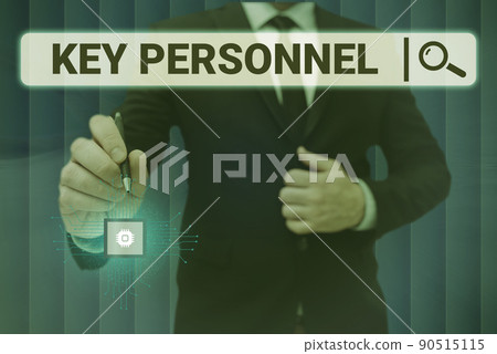 Sign displaying Key Personnel. Internet Concept Program Directors Principal Investigator Project Executives Man holding Screen Of Mobile Phone Showing The Futuristic Technology. Sign displaying Key Personnel. Internet Concept Program Directors Principal Investigator Project Executives Man holding Screen Of Mobile Phone Showing The Futuristic Technology. 90515115