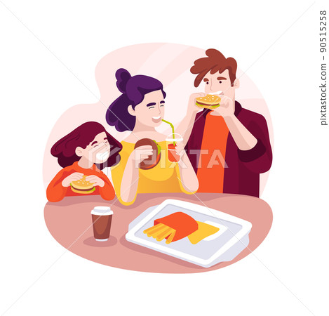 Quick snack isolated cartoon vector illustration. 90515258