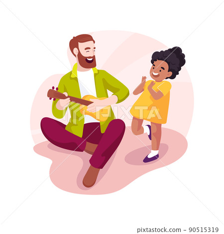 Listen to music isolated cartoon vector illustration. 90515319