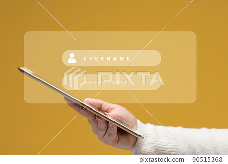 Cells for entering a password and an identifier for the site. The concept of data protection in the world digital web Cells for entering a password and an identifier for the site. The concept of data protection in the world digital web 90515368