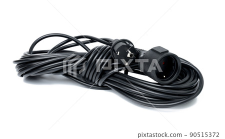 Black power strip for electrical appliances isolated on white background Black power strip for electrical appliances isolated on white background 90515372