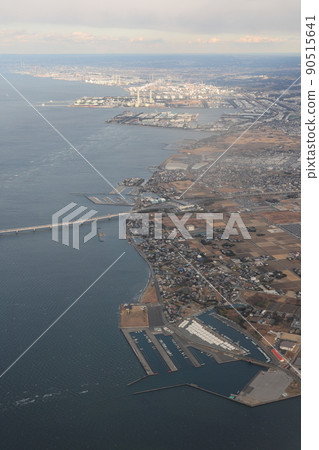 Tokyo Bay Aqua Line Kisarazu area (aerial view) Tokyo Bay Aqua Line Kisarazu area (aerial view) 90515641