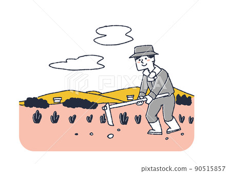 耕田的人 參與農產品生產的人 可笑的手寫數字 矢量,溫暖的線條畫 耕田的人 參與農產品生產的人 可笑的手寫數字 矢量,溫暖的線條畫 90515857