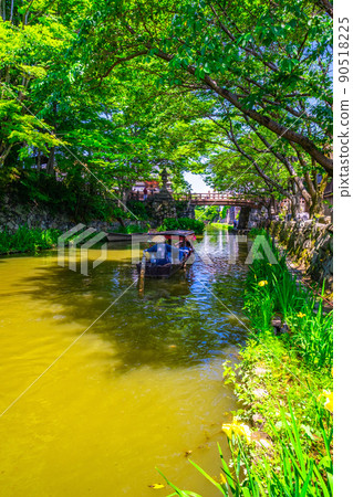 Hachimanbori and rowing boat in Omihachiman 90518225
