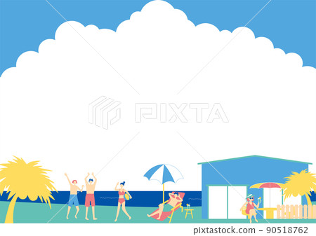 People enjoying on the beach People enjoying on the beach 90518762