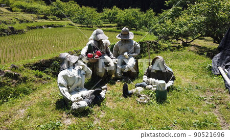 愛知縣新城市千葉四谷稻草人風景 90521696