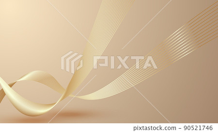 抽象金色波形光線抽象質感紋理背景 90521746