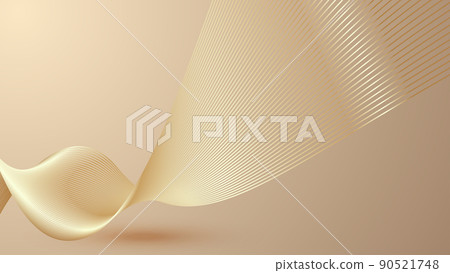 抽象金色波形光線抽象質感紋理背景 抽象金色波形光線抽象質感紋理背景 90521748