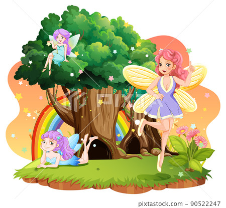 Isolated fantastic forests with beautiful fairies 90522247