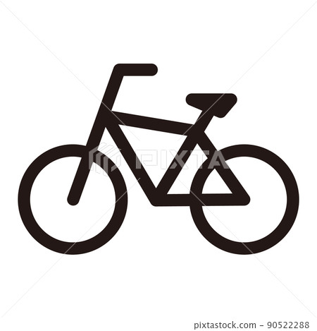 自行車簡單風景圖標/白色背景 90522288
