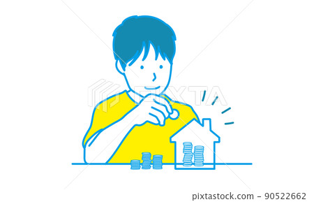 A child who saves money for the future 90522662