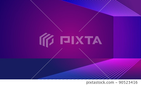 Neon lines build extended space technology sense space sense vector background Neon lines build extended space technology sense space sense vector background 90523416