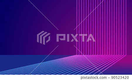 Neon lines build extended space technology sense space sense vector background 90523420
