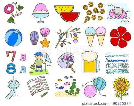 Summer material with contour 90525874