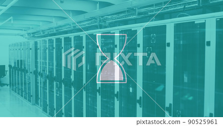 Image of hourglass loading and data processing... - Stock Illustration ...