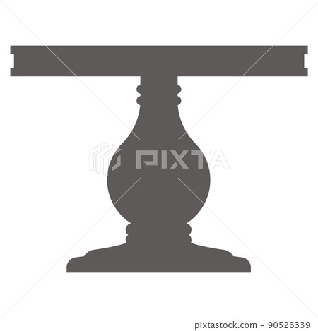 Cake stand in flat icon style. Empty tray for fruit and desserts. Vector silhouette Cake stand in flat icon style. Empty tray for fruit and desserts. Vector silhouette 90526339