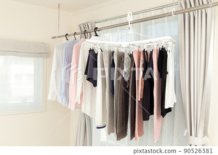 Laundry dried indoors Laundry dried indoors 90526381