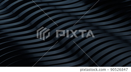 3D rendering black wavy ribbon lines texture background 3D rendering black wavy ribbon lines texture background 90526847