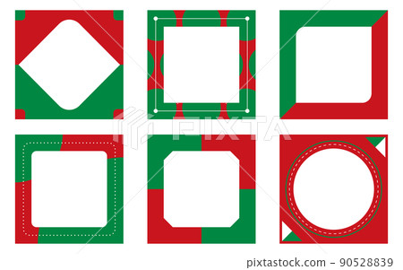 6 types of pop square background (red / green) 6 types of pop square background (red / green) 90528839