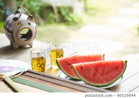 切西瓜和涼茶 90529844