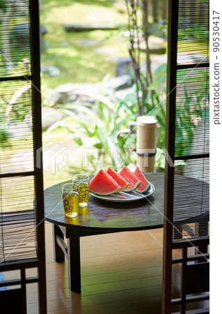 切西瓜和涼茶 90530417