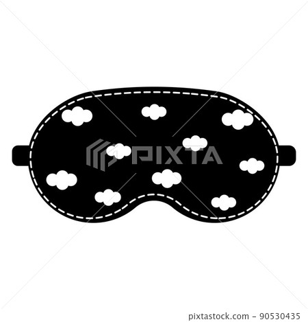 sleep mask with a pattern, isolated vector illustration sleep mask with a pattern, isolated vector illustration 90530435