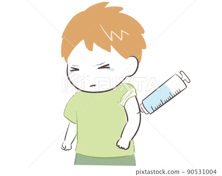 男孩忍受注射 男孩忍受注射 90531004