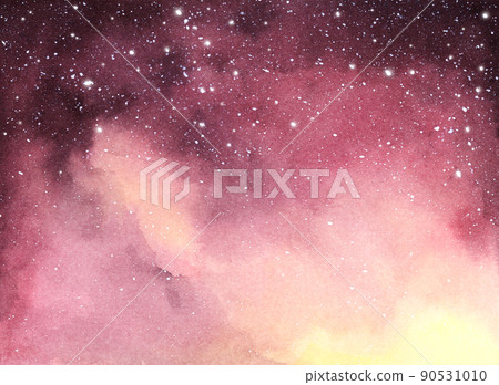 Cosmic background. Colorful watercolor galaxy or night sky with stars. Cosmic background. Colorful watercolor galaxy or night sky with stars. 90531010