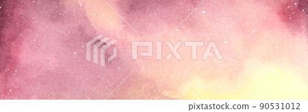 Cosmic background. Colorful watercolor galaxy or night sky with stars. 90531012