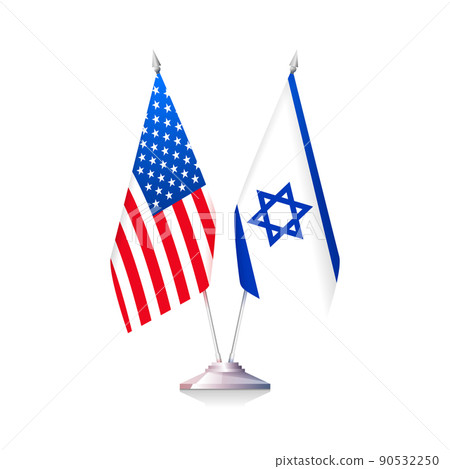 Flags of USA and Israel. Vector illustration Flags of USA and Israel. Vector illustration 90532250