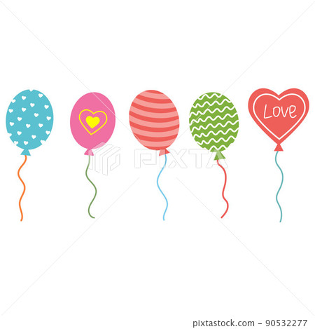 Balloons with an ornament vector isolated on a white background Balloons with an ornament vector isolated on a white background 90532277