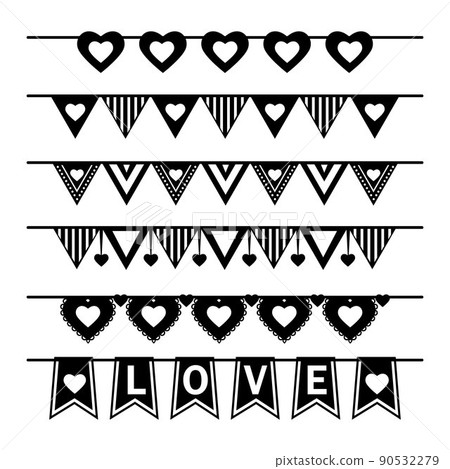 Festive decorative garland vector isolated on a white background 90532279