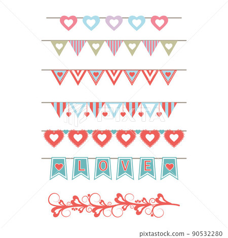 Festive decorative garland vector isolated on a white background Festive decorative garland vector isolated on a white background 90532280