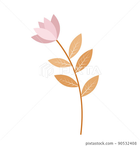 Isolated Romantic Abstract boho flower, color vector Illustration for Children's Rooms 90532408