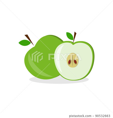 apple fruit, color isolated vector illustration 90532663