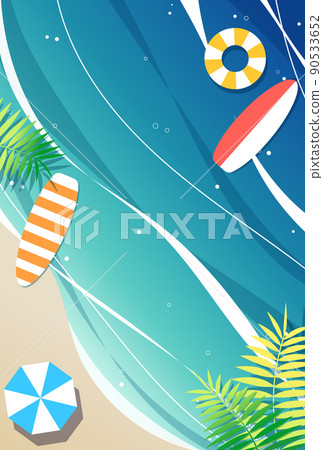 背景插圖_美麗的大海 90533652