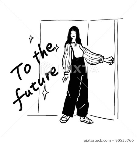 A woman who opens the door to the future 90533760